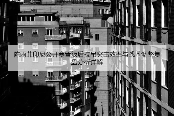 陈雨菲印尼公开赛晋级后拉吊突击效率与战术调整复盘分析详解
